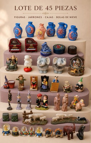Lote 45 Figuras, Jarrones y Decoración