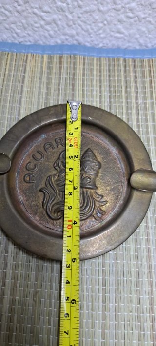 Cenicero antiguo metal latón o bronce