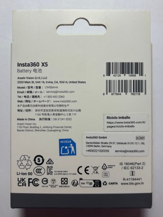 NSTA360 X5 8K 360º NUEVA SIN ESTRENAR + PACK OPCIO