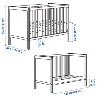 Cuna Ikea Sundvik 60x120 cm