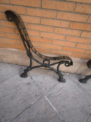 Patas de banco de hierro forjado