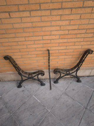 Patas de banco de hierro forjado