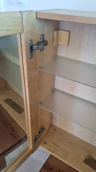 Mueble baño espejo madera