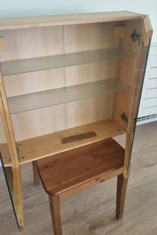 Mueble baño espejo madera