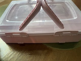 Set contenitori portaoggetti rosa