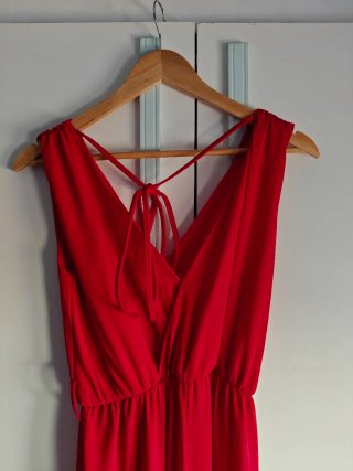 Mono rojo largo elegante talla única evento boda