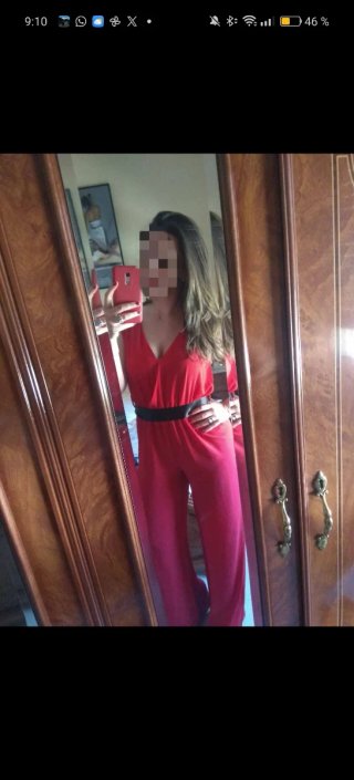 Mono rojo largo elegante talla única evento boda