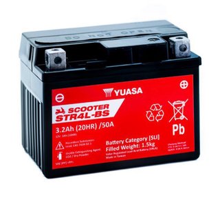 Batería Yuasa Scooter STR4L-BS 12V SCOOTER RANGE