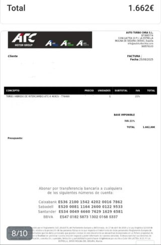 Turbo Híbrido ATC X 400cv Audi 3.0 TDI B8
