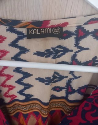 Vestido camisero estampado talla única