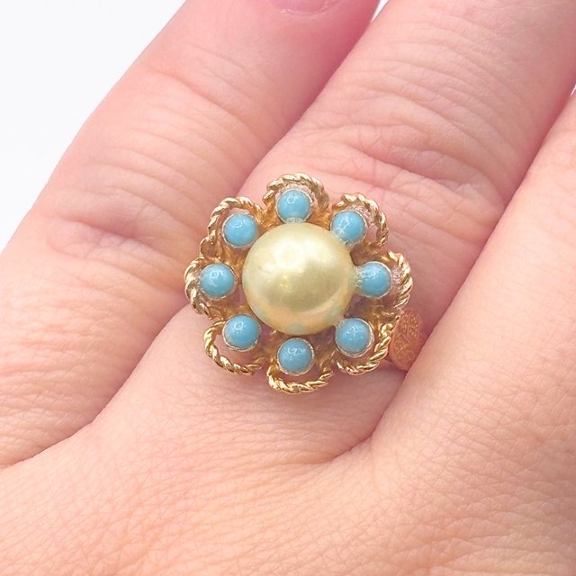 Anillo Oro 18K, Perla, 4.76gr, T-10