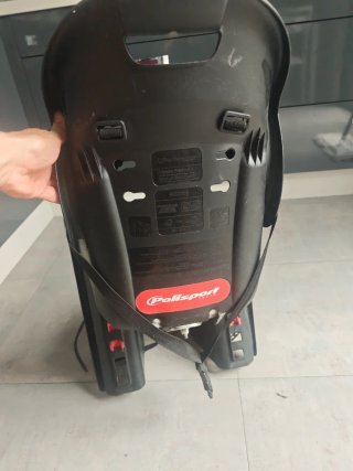 Silleta Portabebés Bicicleta Negra y Roja