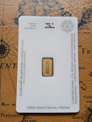 Moneda de Oro Chafner 1g