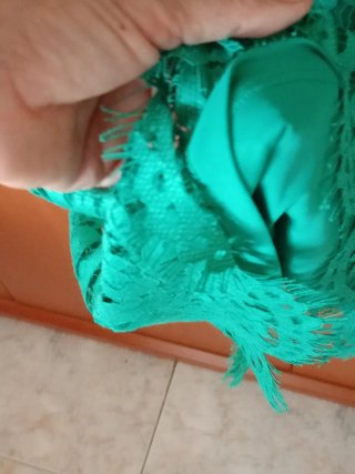 Camisa CORTEFIEL encaje verde.