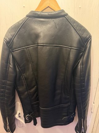 Chaqueta Zara Piel Negra Talla M
