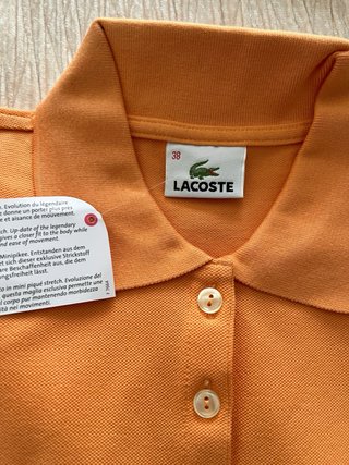 Polo Lacoste Naranja Talla S NUEVO