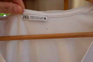 Blusa Zara Blanca Manga Corta