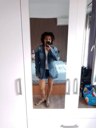 Chaqueta vaquera blazer azul