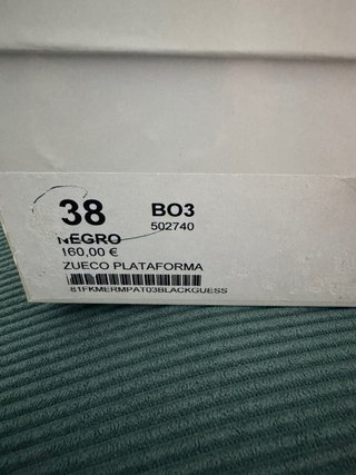 Sandalias Guess by Marciano Tacón Plataforma Negro