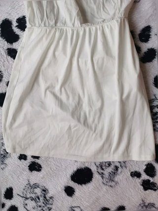 Vestido largo blanco tirantes T40