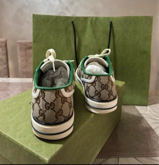 Scarpe da tennis Gucci beige e verdi
