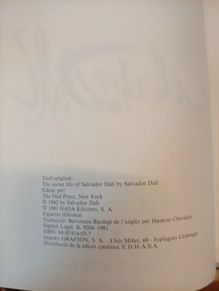 Vida Secreta De Salvador Dalí [in Catalan]
