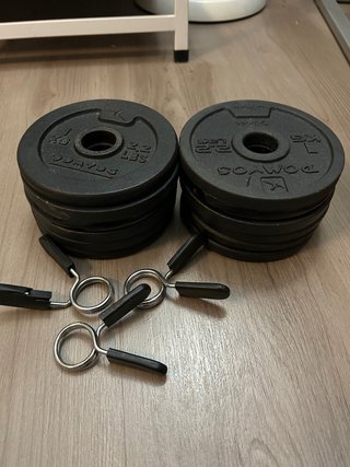 Discos de pesa 1kg (12 en total)
