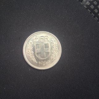 Moneta 5 Franchi Svizzera 1968