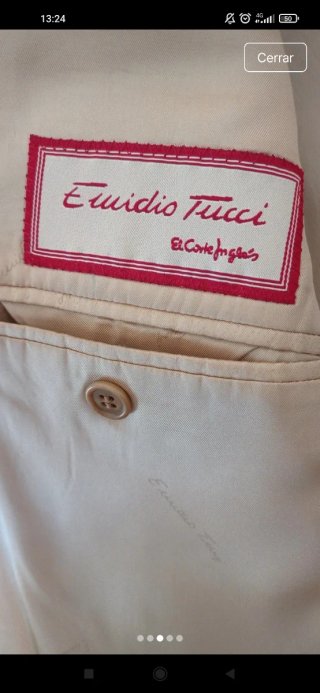 Chaqueta americana hombre beige y marrón