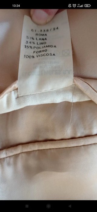 Chaqueta americana hombre beige y marrón