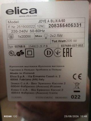 Campana extractora Elica Joye