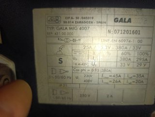 Soldadora GalaGar 4007 MIG