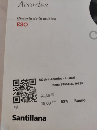 Música Acordes - Historia de la música ESO - 9788468049939