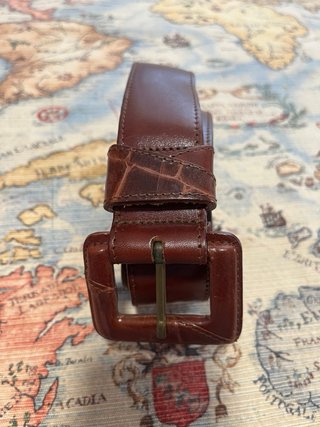 Cinturón de cuero marrón mujer