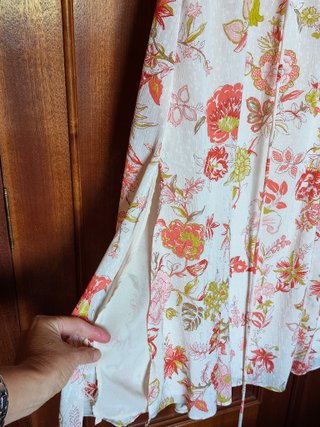Vestido Mango flores forrado M