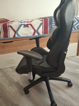 Silla Gaming Negra Piel Sintética