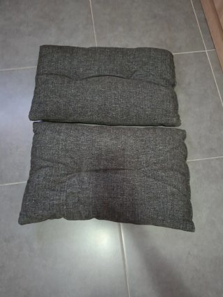 Cojines de sofá grises (4 unidades)