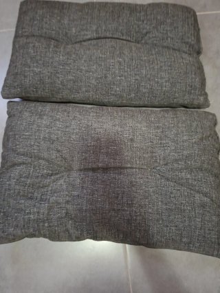 Cojines de sofá grises (4 unidades)