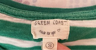 Camiseta Rayas Verde Green Coast Talla S