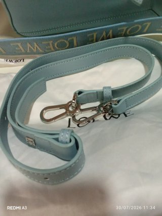 Bolso bandolera azul y blanco,bolso de piel