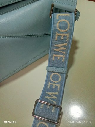 Bolso bandolera azul y blanco,bolso de piel