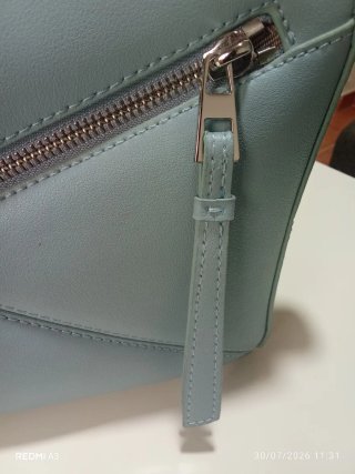 Bolso bandolera azul y blanco,bolso de piel
