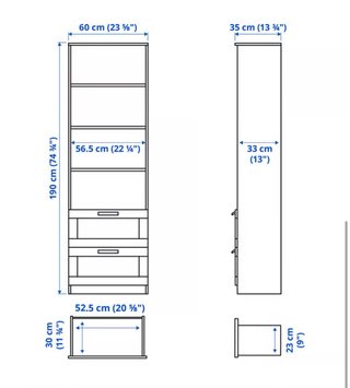 Librería Ikea Brimnes Negra