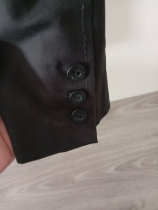 Americana Mango Negra Mujer