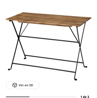 Mesa y 4 Sillas Jardín Madera Ikea