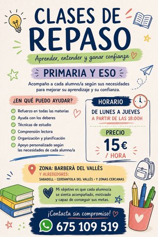 Clases de respaso - Primaria y ESO