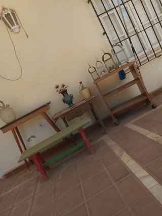 Conjunto Muebles Madera y Metal