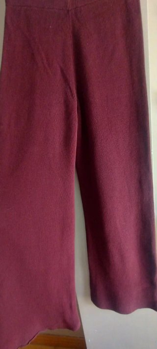 Pantalones de punto rojos