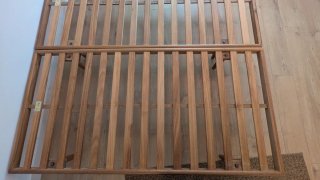 Somier vintage de madera estilo mid century