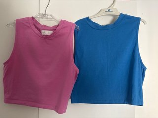 2 Tops Lefties M/38 Fucsia y Azul Eléctrico